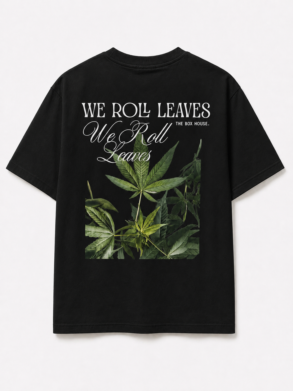 We Roll Leaves oversized tee by The Box House - front view