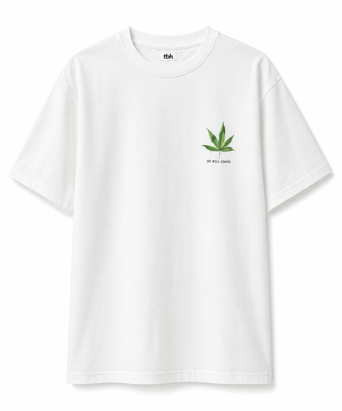 We Roll Leaves tee - lifestyle shot